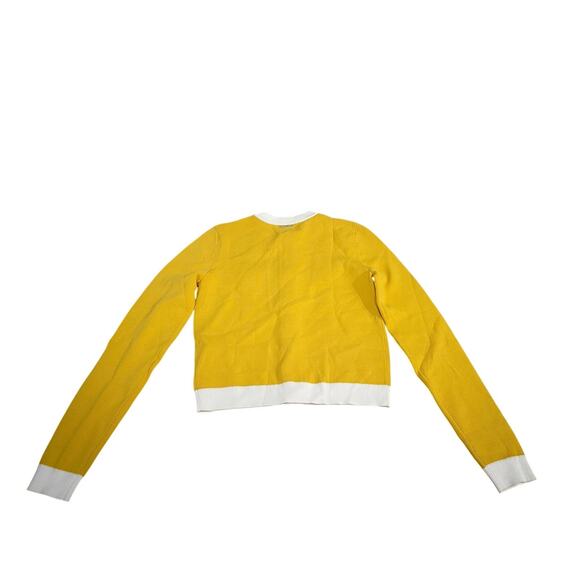 🧥 Michael Kors Daisy Yellow Button-Up Sweater – Size XS - Picture 4 of 6